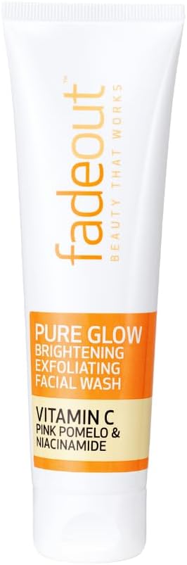 Fade Out Pure Glow Brightening Exfoliating Face Wash with Vitamin C, Pink Pomelo and Niacinamide 100ml | Cruelty Free & Vegan Friendly