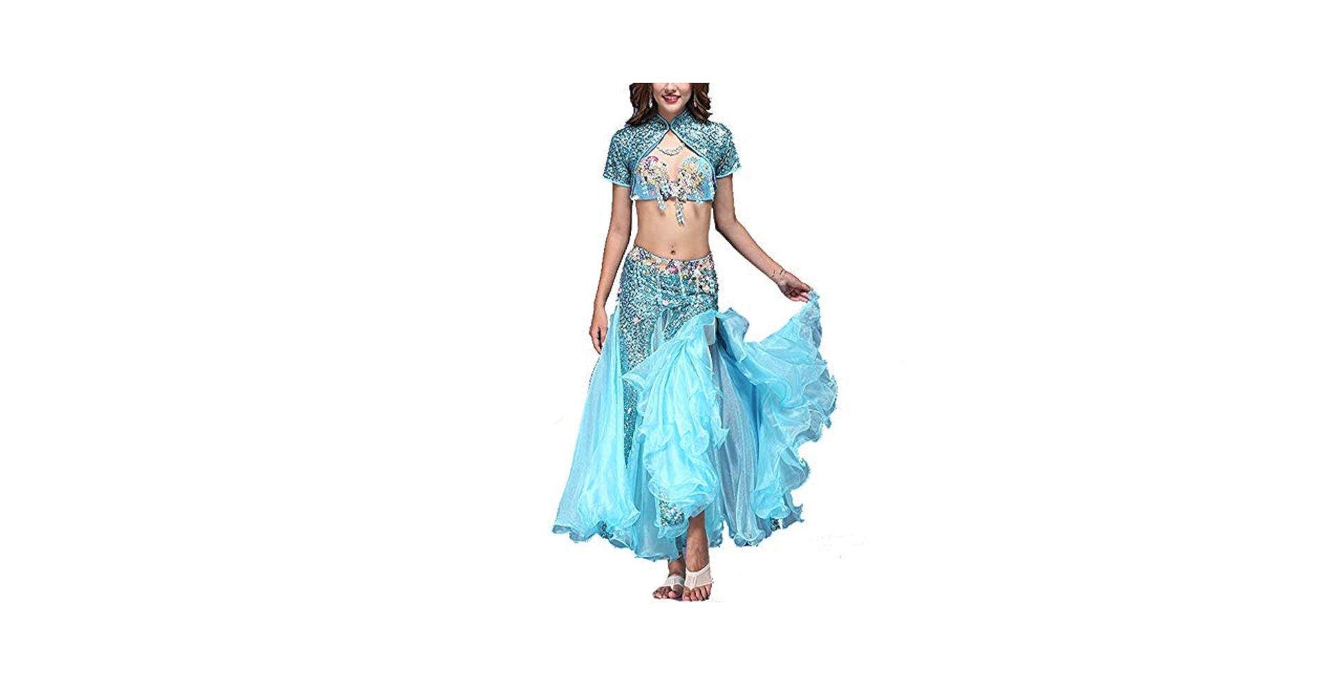 ☆*:.【新品】.。.:*☆ ベリーダンス衣装 ❤︎ 深青緑 Amazon.co.jp: ファッションダンス服 女性のベリーダンス衣装