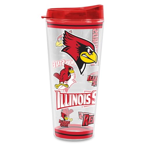Rico Industries NCAA Illinois State Redbirds Double Wall 16oz Tritan Tumbler