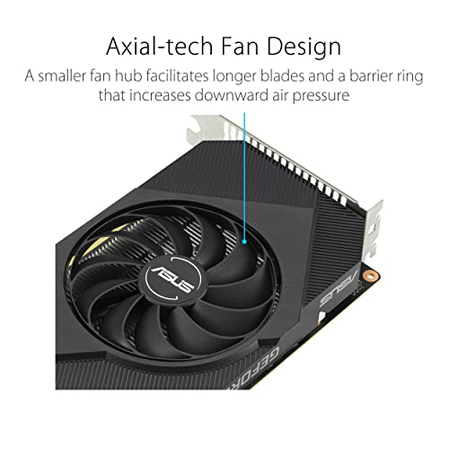 Image of ASUS Phoenix NVIDIA GeForce GTX 1630 Gaming Graphics Card (PCIe 3.0, 4GB GDDR6 Memory, HDMI 2.0, DisplayPort 1.4a, DVI-D, Axial-tech Fan Design, Dual Ball Fan Bearings, Auto-Extreme)