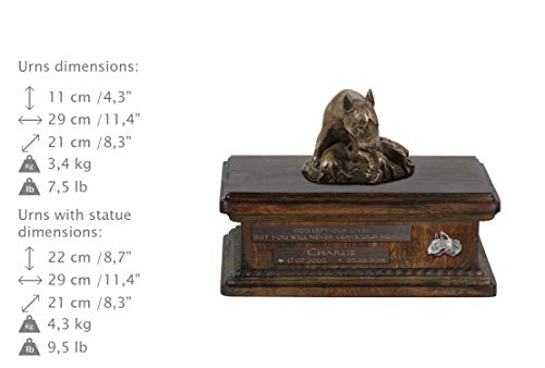 Urne pour les cendres de chien Bull Terrier statue décorative