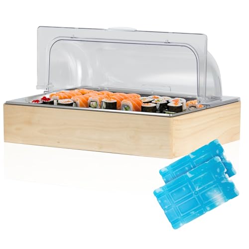 Mahlzeit Plateau de service réfrigérant | 53 x 34 x 27 cm | Plaque de refroidissement GN 1/1 avec...