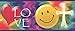 CONCORD WALLCOVERINGS ™ Wallpaper Border Faith Pattern Hearts Emojis Christian Symbols What Would Jesus Do for Kid's Bedroom Playroom, Purple Green Yellow Red, 15 ft by 4.75 in GU92221B