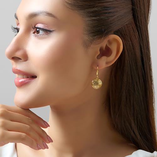 Image of TRUESILVER ACPL 925 Sterling Silver BIS Hallmarked Designer Drop & Dangle Leverback Earrings for Women