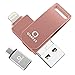 Produktbild Qarfee USB Stick 128GB für iPhone USB Speicher Stick iPad Speichererweiterung Kompatibel mit iPhone XS,iPhone 8,iPad Mini,iPod,Mac PC Handy Computers und OTG Type C - Rosa
