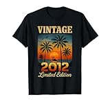 vintage 2012 edizione limitata 13 anni compleanno flamingo palm maglietta