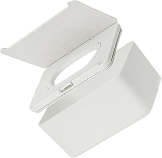 Alipis Wipes Dispenser, Wipe Holder, Refillable Wipe Container Easy Open/Close Wipe Kit, Keeps Wipes Fresh, White.