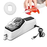 Affûtage efficace: notre aiguillon de couteau électrique aiguise instantanément les couteaux en seulement 5 secondes, vous donnant le pouvoir de travailler plus vite et de cuisiner plus intelligemment. Avec une efficacité améliorée et une puissance stable, il offre une grande commodité et des performances durables. Dites à l'affûtage des couteaux sans effort.
