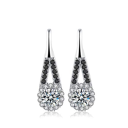 Boucles d'oreilles spinelle noire et argent pour vos grandes soirées