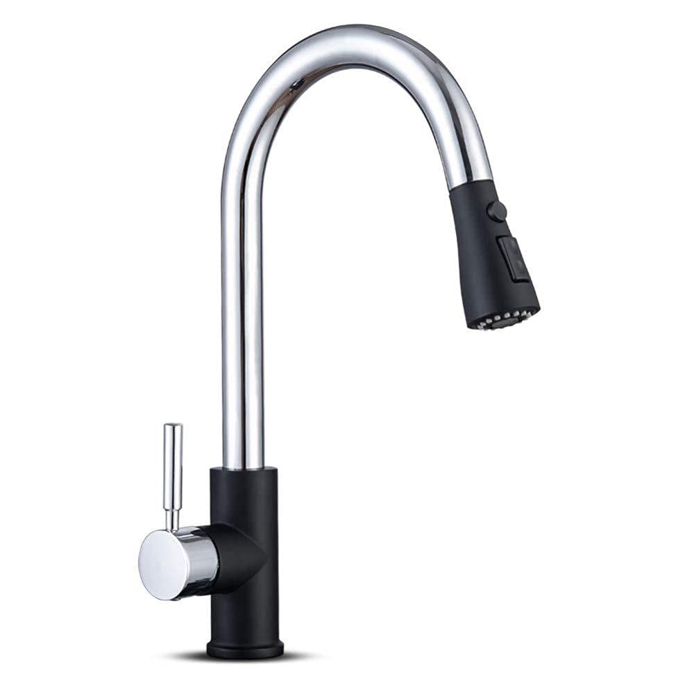 Mitigeur de lavabo d'évier de cuisine à douchette contemporain