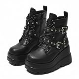 Witelf Gothic Platform Boots for Women Punk Vegan...