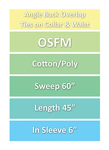 Personal Touch Unisex Hospital Patient Angle Back Overlap Ties at Neck & Waist Gown Teal/Blue Diamond Sunshine - One Size Pack of 4