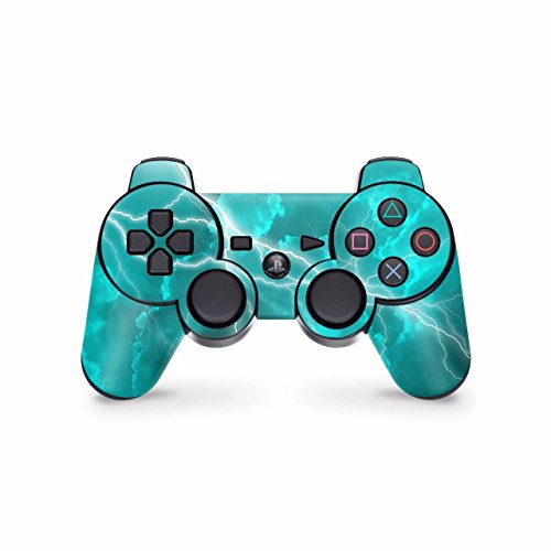 Skins4u - Skins4u Controller Skin Designfolie Aufkleber kompatibel mit PlayStation 3 PS3 Apocalypse Türkis