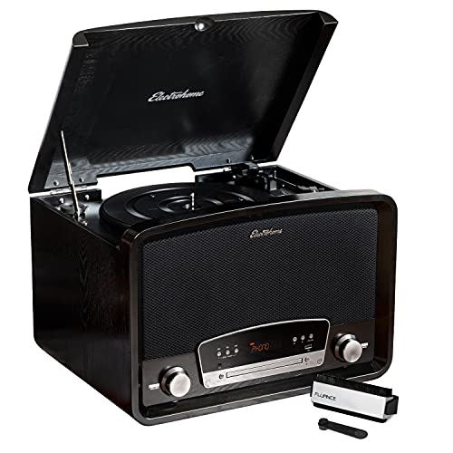 - 3-speed Turntable Bluetooth Am/fm Radio Cd Aux In Rca/head