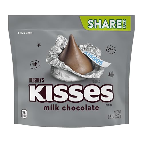Image of Hershey's Kisses, Milk Chocolate Candy Share Pack, 9.5 Ounce