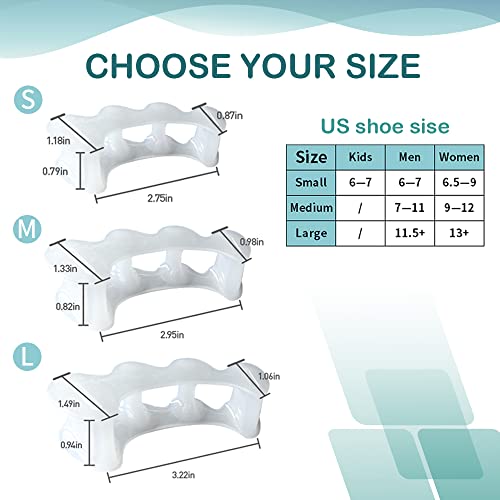 Cosysilk Correct Your Toes Adjustable Toe Spacers With Inserts Toe Separators For Women, For Plantar Fasciitis, Overlapping Toes, Feet Pain (S Size) #TOP5