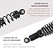 Minho Dual Rear Shock Absorbers with Adjustable Spring Preload in Heavy Iron Material Compatible with Chinese GY6 4-Stroke Engine Taotao ATV Go Kart,Black Color,310MM Length