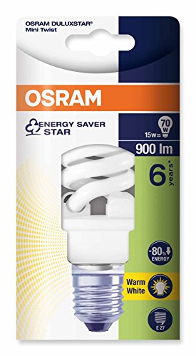 Preisvergleich Produktbild Osram Dulux Twist Energiesparlampe, E27-Sockel, 15 Watt, Warmweiß - 2700K