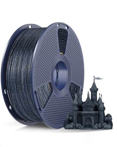 Image of SUNLU Shiny Sparkle PLA Filament 1.75mm, Galaxy Glitter 3D Printing Filament, Dimensional Accuracy + /- 0.02mm, 1kg Spool, Works with Most FDM Printers, Twinkling Black