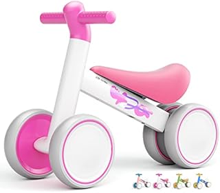 XJD Baby Balance Bike Baby Walker Baby Ride On Bike for Boys Girls 1-2 Years Old Baby's First Bike Birthday Gift (New Rose)