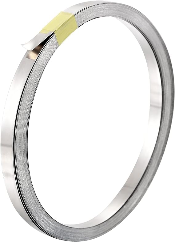 Mizy Nickel Plated Strip for Lithium ion 32700 21700 26650 18650 Battery Pack Making Thickness 0.12mm Width 5mm,Length -(3 Meter)