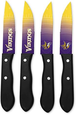Sports Vault NFL Minnesota Vikings Steak Knive Set , 9.75"