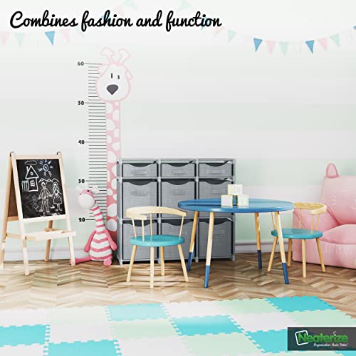 9 Cube Closet Organizers And Storage | Includes All Storage Cube Bins | Easy To Assemble Closet Storage Unit With Drawers | Room Organizer For Clothes, Baby Closet Bedroom, Playroom, Dorm (Light Grey) #TOP3
