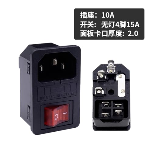 Fusible et Interrupteur pour Prise d'ordinateur 4 Pin 15A - 3
