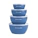 Kitchenaid Prep Bowls with Lids, Set of 4, Ocean Blue