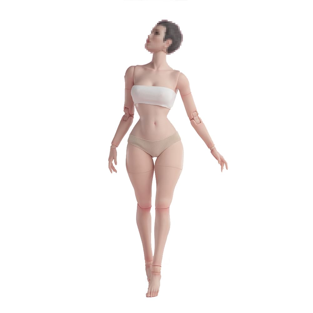 SOUFORCE 1/6 Scale Female Body Worldbox Wasp Waist Version 12inch Flexible Pale Skin Miniature Action Figure Body Doll Collection Without Head Sculpt
