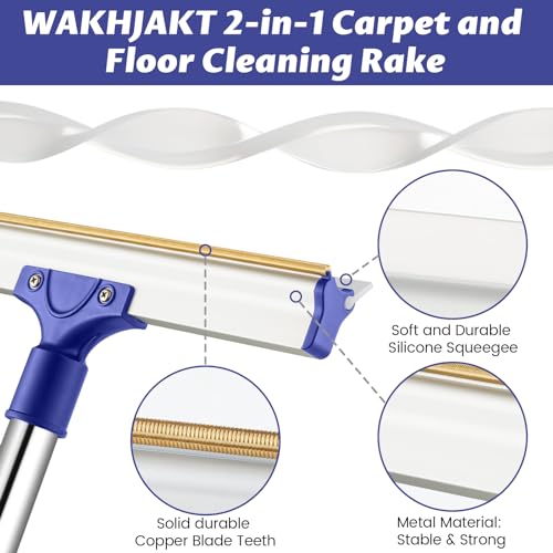 image for WAKHJAKT Innovative Carpet Rake for Pet Hair Removal,Carpet Lint Remov