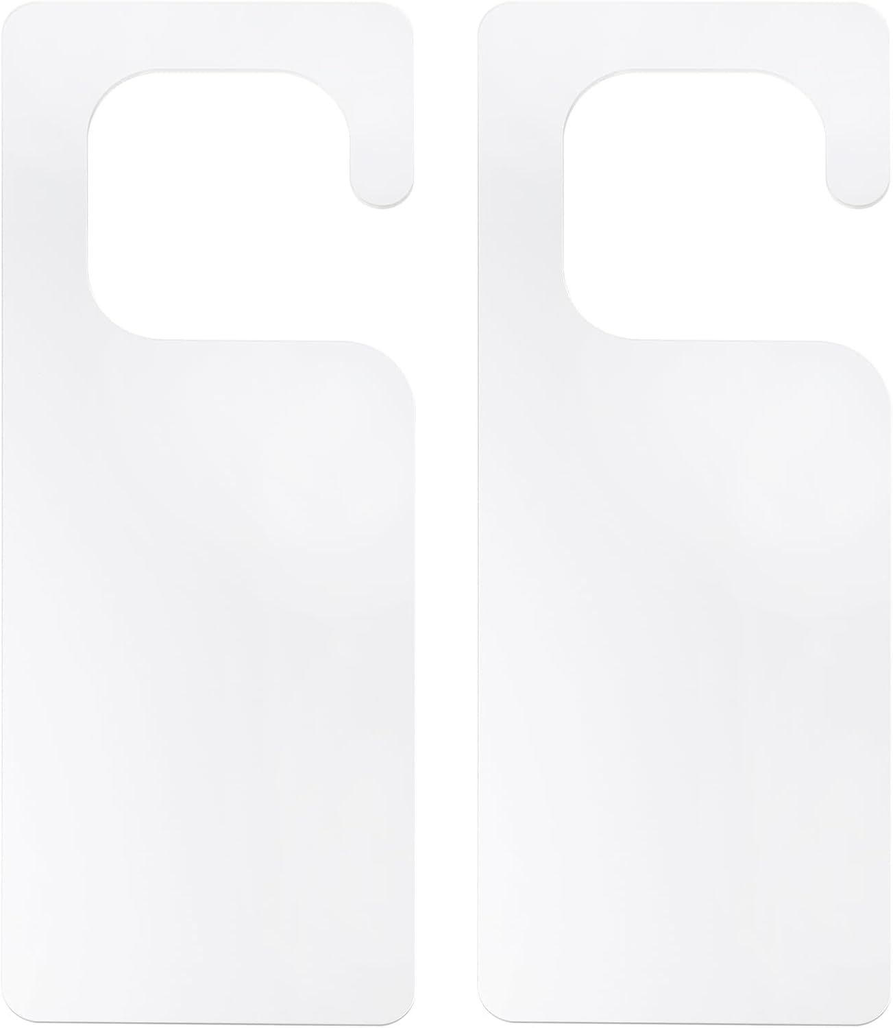 uxcell 2Pcs Door Hanger Signs, 9.84" Acrylic Sign Door Knob Hangers DIY Blank Door Tag for Crafts Home Office, Fluorescent Green