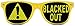 Blacked Out Sunglasses - Funny Wayfarer Shades - Yellow Frames