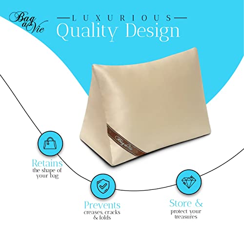 Bag-a-Vie Luxury Handbag Shaper Insert - Champagne - Pillow Purse Accessories for Women\'s Purses & Birkin 25 - Thumbnail 6