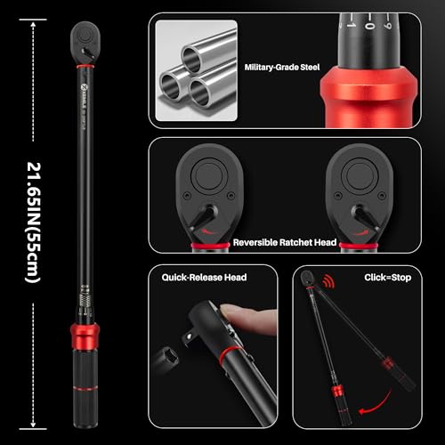 Image of 1 /2-Inch Drive Click Torque Wrench-30-250Ft.Lb for Car Truck Repair