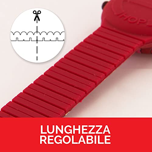 HIP HOP Orologio Solo Tempo Rose Gold Sparkling Mania per Donna e Bambina Completamente Glitterato in Silicone Morbido Resistente all'Acqua HWU0969 - 6