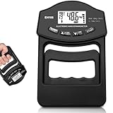 GOMETY Digitaler Handkraftmessgerät, 396lb/180Kg Hand Dynamometer Intelligent und einfühlsam Grip Strength Trainer Elektronische Griffkraft Messgerät Großer LED-Bildschirm mit USB-Ladekabel (Schwarz)