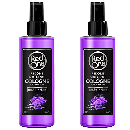 RedOne Natural Barber Cologne Aftershave Spray Undulation 2x150ml | Long Lasting Men’s Fragrance | Premium Grooming After Shave Spray | Refreshing & Soothing Barber Cologne | 2 PCS