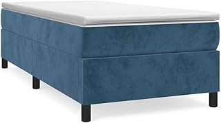 puraday Marco de cama para dormitorio, color azul, 203 x 80 x 35 cm, material de madera con somier, diseño clásico, marco de cama de invitados, marco de cama no incluido