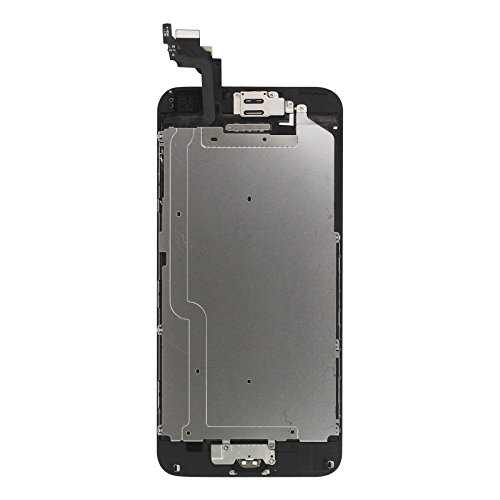 for iPhone 6 Digitizer Screen Replacement Black - Ayake 4.7'' Full LCD Display Assembly with Home Button, Front Facing Camera, Earpiece Speaker Pre Assembled and Repair Tool Kits