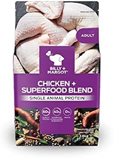 Billy + Margot Grain Free Dry Dog Food, 1.8kg, All Natural Chicken Recipe with Superfoods for Adult Dogs - Total Satisfaction Promise