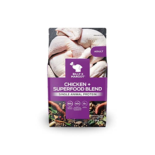 Billy + Margot Dry Dog Food 1.8kg All Natural Chicken Grain Free Dog Food with Superfoods for Adult Dogs, Sensitive Dog Food and Hypoallergenic Dog Food Dry