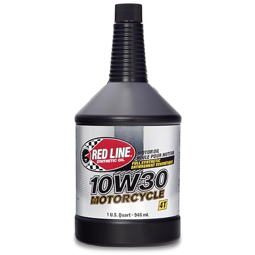 Red Line 42404 10W40 Synthetic Motorcycle Motor Oil - 1 Quart (12 Pack)