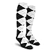 Argyle Golf Socks: Over-the-Calf - Black/White - Mens