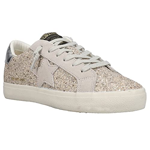 Vintage Havana Womens Palmer 1 Glitter Lace Up Sneakers Casual Shoes Casual - Silver - Size 7 B #TOP1