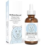 BeBarefaced Gesichtsöl Face Oil - Vitamin E Öl Gesicht - Gesichtsöl Anti Aging - Gesichtsöl Bio - Mit Hagebuttenöl und Vitamin C - Hybrid Ölbasis Serum für alle Hauttypen - Vegane Skincare Produkte