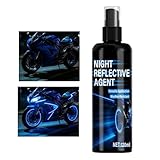Vernice Spray Fosforescente - 120ml Agente Riflettente ad Alta Visibilità Notturna | Vernice spray fluorescente notturna - per Abbigliamento Bici Moto Outdoor Ciclismo Corsa Zaino Casco Passeggino