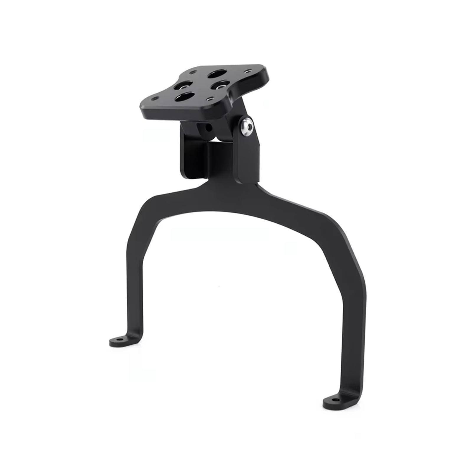 Support de plaque navigation pare-brise moto finition alu - 7