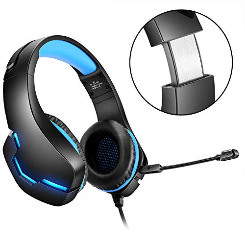 GAMURRY Gaming Headset für PS4 PC Xbox One S,3.5mm Gaming Kopfhörer mit Mikrofon,Surround Sound Noise Cancelling mit LED Licht,für Laptop,Mac,Tablet,Smartphone,PS vita,Nintendo Switch(Schwarzblau) - Image 7