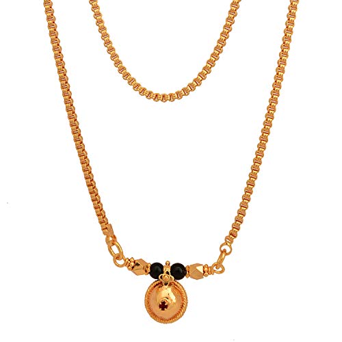 Image of Radha's Creations Golden Brass Mangalsutra Length 30.00 inches for Women